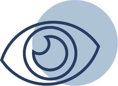 Zeichnung eines blauen Auges
