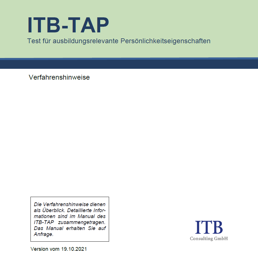 ITB-TAP Verfahrenshinweise