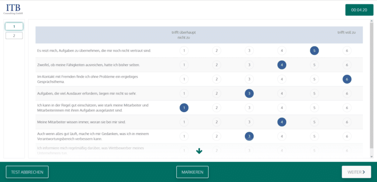 IONA Beispielaufgabe Tabelle