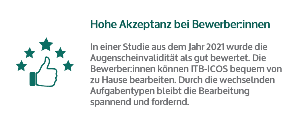 Hohe Akzeptanz, ITB-Merkmal