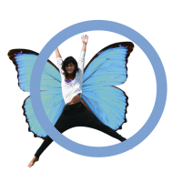 Blauer Schmetterling blauer Kreis-19 Blauer Schmetterling blauer Kreis-19